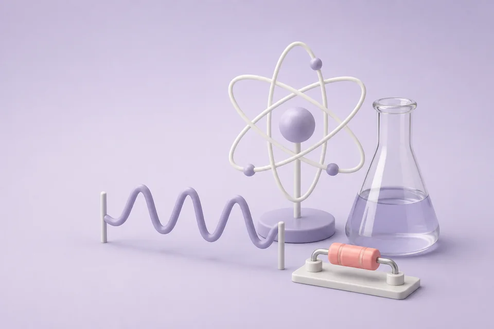 Illustration pédagogique de physique-chimie